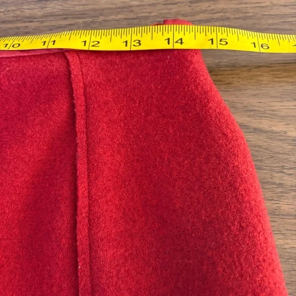 MaxMara Red 100% Virgin Wool Pencil Skirt M *Flaw - Picture 7 of 11